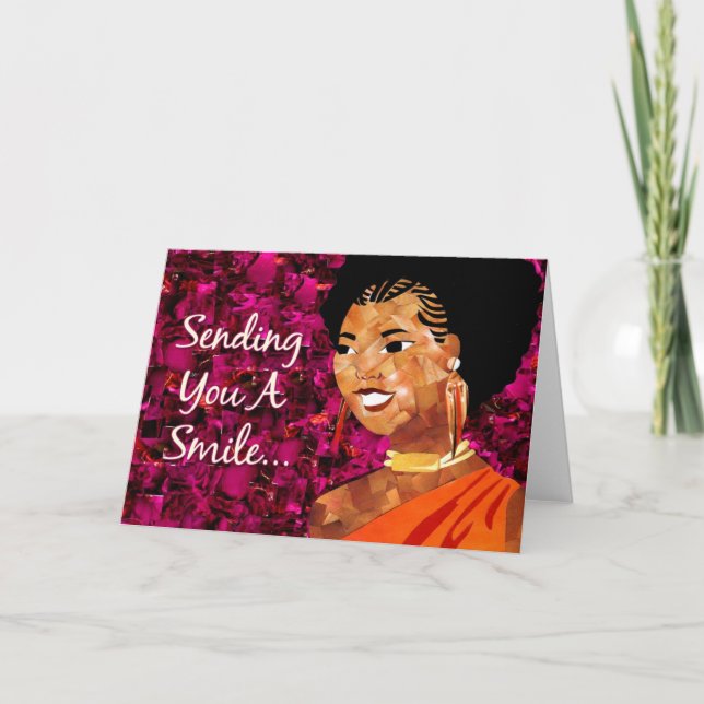Sister Girl - Sending You A Smile (BLANK) Card (Front)