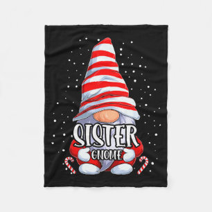 Sister Gnome Christmas Pajamas Matching Family Gro Fleece Blanket