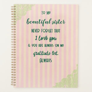 Sister Gratitude  Planner