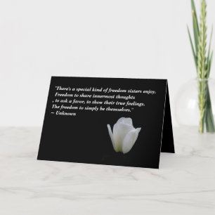 Sister Greeting Card Elegant Tulip