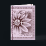 SISTER  - Happy 65th Birthday - LAVENDER Daisy Card<br><div class="desc">This card with its soft pastel daisy and lace  is a sweet way to wish your sister happy birthday!  You can add her name and  her age to make it a one-of-a-kind of a card... Special!  To see more of my birthday cards,  put into Zazzle's search box:  jaclinart birthday</div>