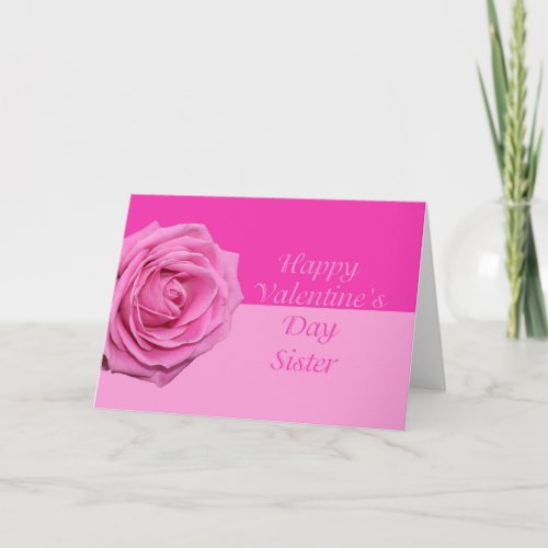 Sister  Happy Valentines Day Roses Holiday Card