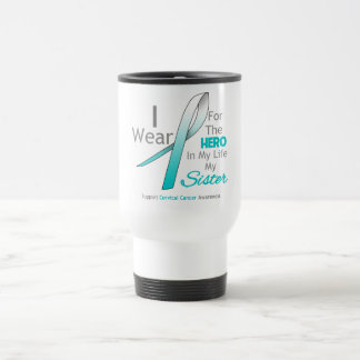 Sister - Hero in My Life - Cervical Cancer Travel Mug