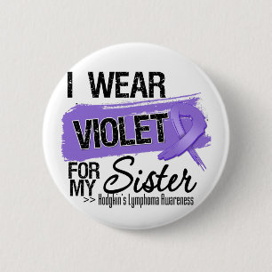 Sister Hodgkins Lymphoma Ribbon Button