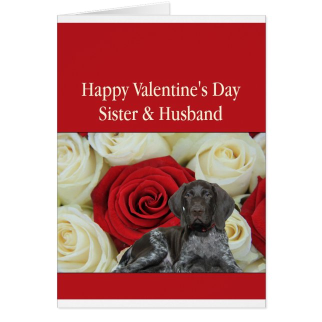 Sister & Husband Glossy Grizzly Valentine (Front)