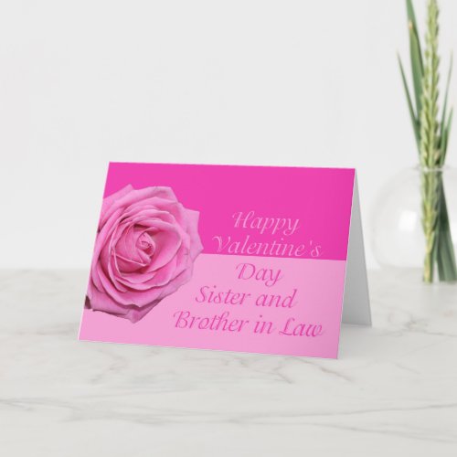 Sister  Husband   Happy Valentines Day Roses Holiday Card