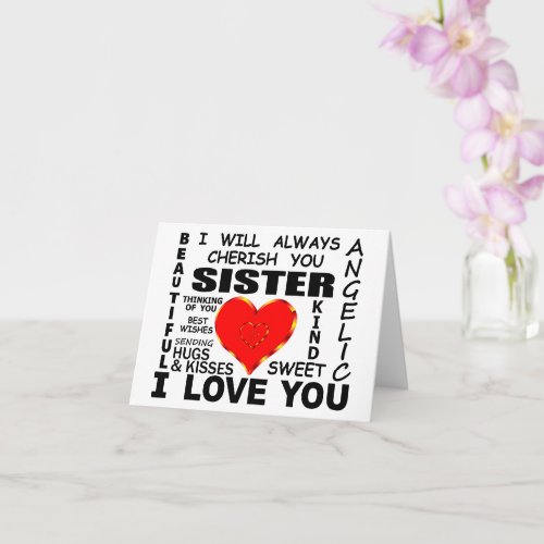 Sister I Love You Card
