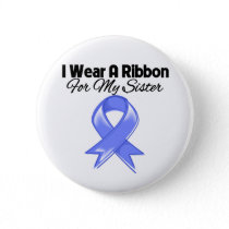 Sister - I Wear Periwinkle Ribbon Pinback Button