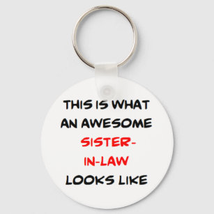 sister-in-law, awesome keychain
