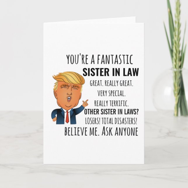 Sister in law Best Gift Card (Front)