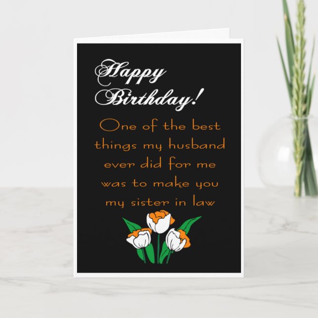 sister in law birthday card (Front)