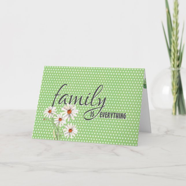 Sister-in-law Birthday Daisies On Polka Dots Card (Front)