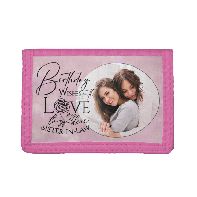 Sister-In-Law Birthday Gifts Trifold Wallet (Front)