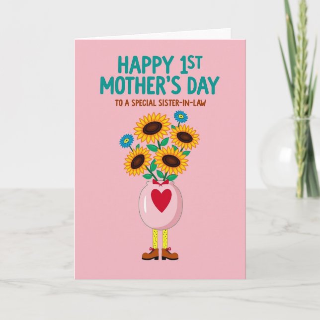 Sister In Law Floral Mothers Day Card (Front)