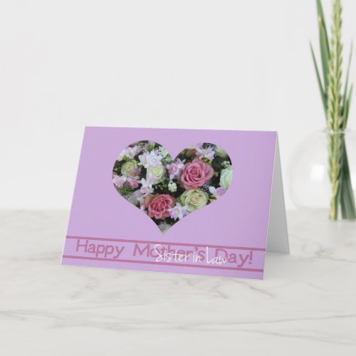 Sister in Law  Happy Mothers Day rose card