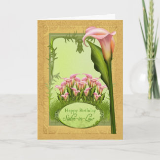 Sister-in-Law Lily Birthday Greeting Card