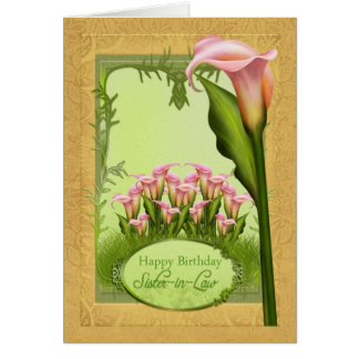 Sister-in-Law Lily Birthday Greeting Card