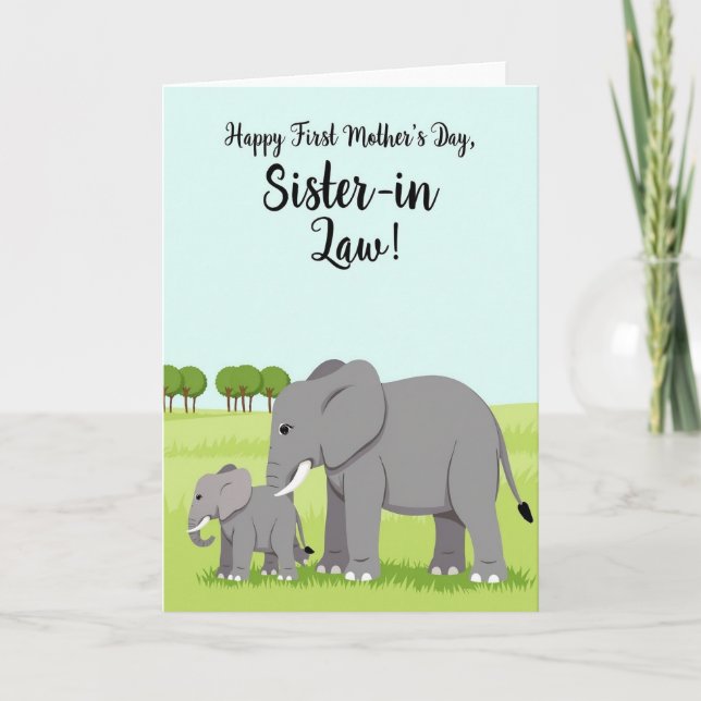 Sister In Law Love Illustration Card (Front)