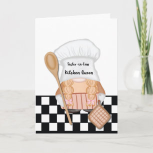 Sister in Law Mother’s Day Gnome Kitchen Queen Card