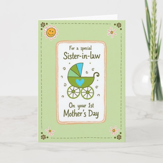 Sister In Law Mothers Day Art Card (Front)