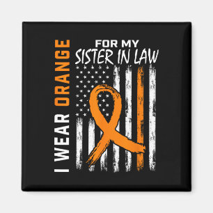 Sister In Law Multiple Sclerosis Ms Flag Gifts Magnet