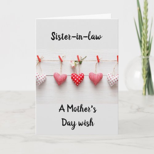 SISTER_IN_LAW ON MOTHERS DAY HOLIDAY CARD