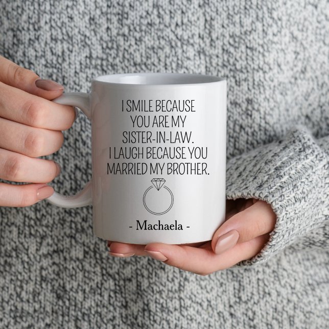 Sister In Law Wedding Bridal Shower Birthday Party Mug (Creator Uploaded)