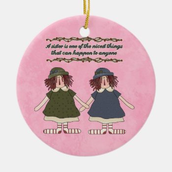 Sister Inspiration Ornament by doodlesfunornaments at Zazzle