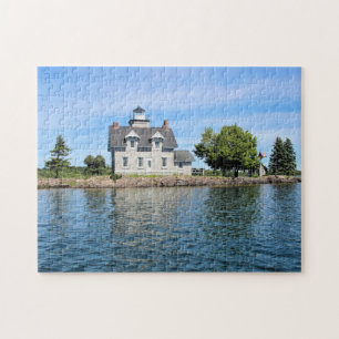 Sister Islands Lighthouse, 1,000 Islands New York Jigsaw Puzzle