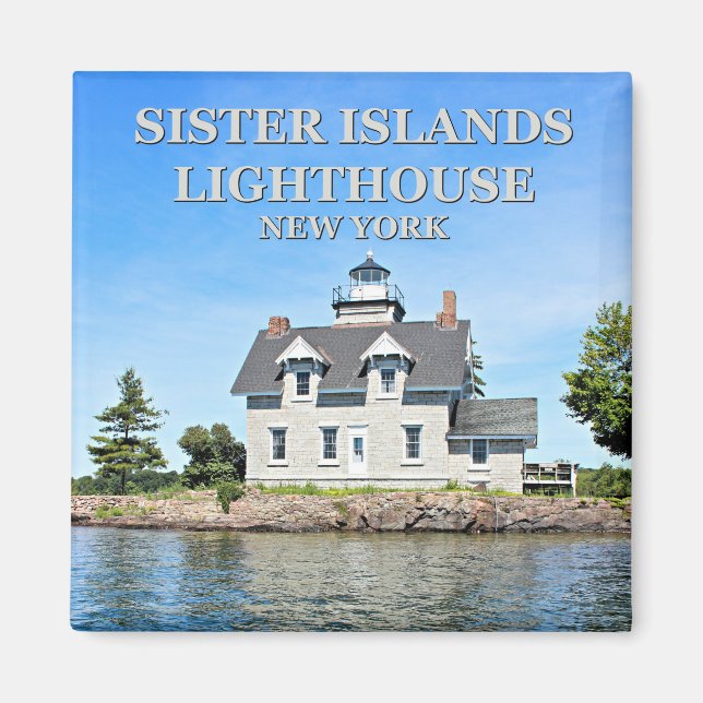 Sister Islands Lighthouse, New York Magnet (Front)