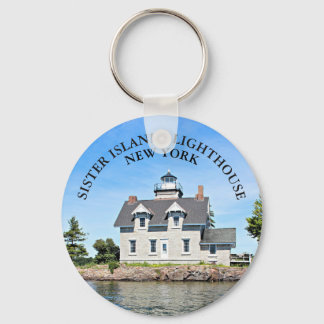 Sister Islands Lighthouse, New York Round Keyring