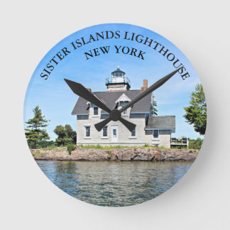 Sister Islands Lighthouse, New York Wall Clock