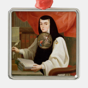 Sister Juana Ines de la Cruz Metal Ornament