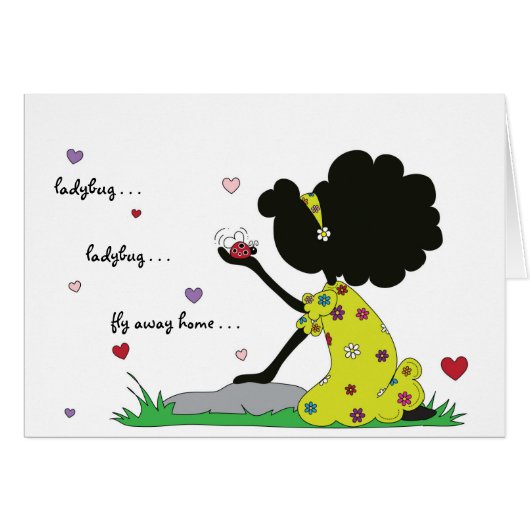 Sister Ladybug Fly Away Cards (Front Horizontal)