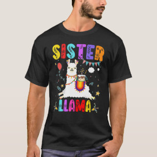 Sister Llama Birthday Llama Alpaca Theme Family B T-Shirt
