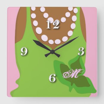 Sister Love Square Wall Clock by dawnfx at Zazzle