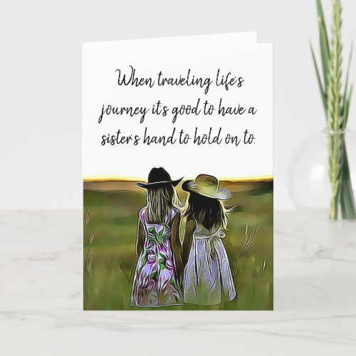 Sister Love Support and Encouragement Card