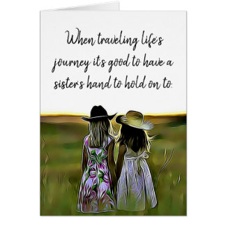 Sister Love Support and Encouragement Card