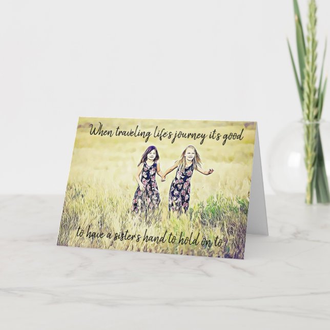 Sister Love Support and Encouragement Card (Front)