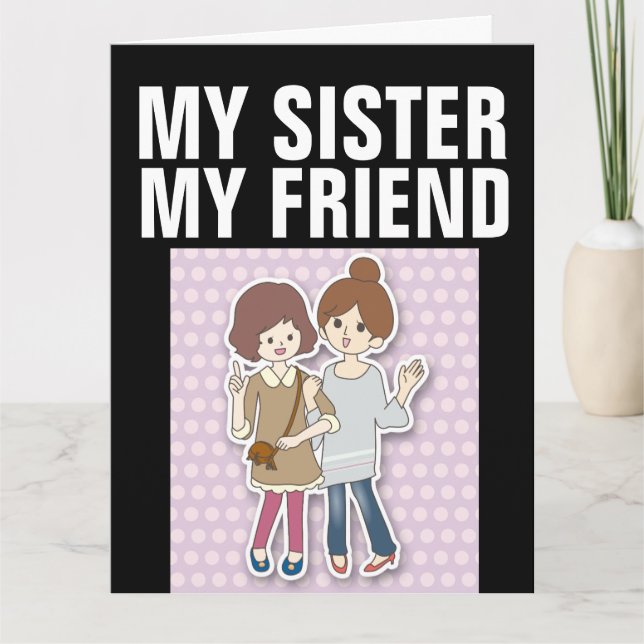 SISTER LOVE YOU THINKING OF YOU GREETING CARDS (Front)
