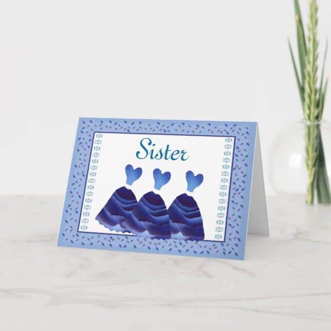 SISTER Maid of Honor Invitation - PERIWINKLE Gowns (Front)