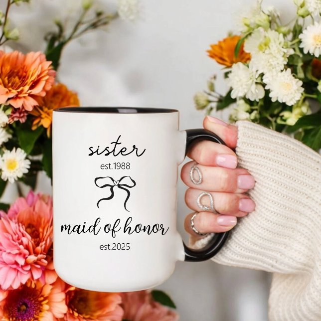 Sister Maid of Honor, Wedding Gift, Bridal Shower Mug (Creator Uploaded)