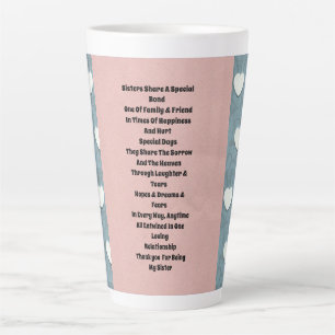 Sister Marshmallow Hearts Latte Mug
