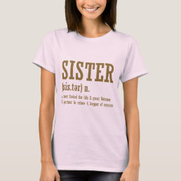 Sister Meaning Big Sister Little Sister Pregnancy  T-Shirt