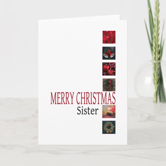 Sister Merry Christmas card (Front)