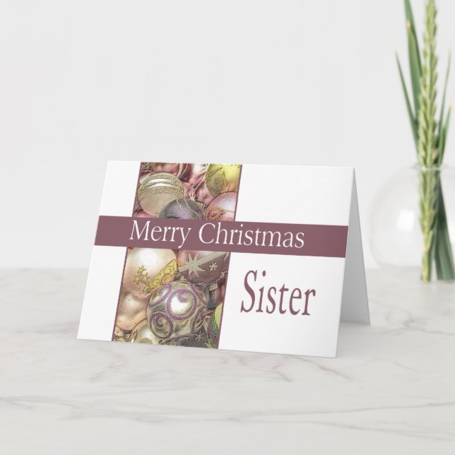Sister Merry Christmas card (Front)