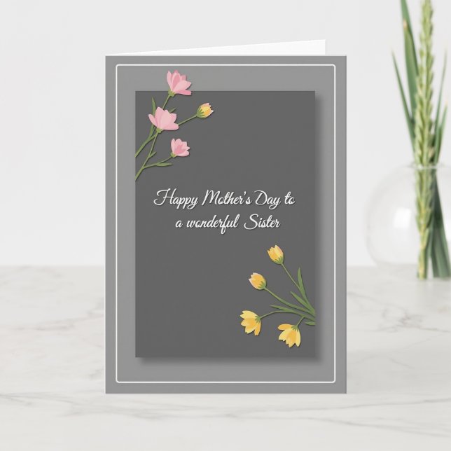 Sister Mothers Day Art Card (Front)