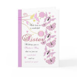 Sister Mother's Day Card With Flowers And Butterfl Sister Mother's Day Card With Flowers And Butterfl