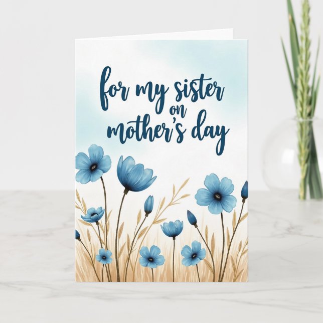 Sister Mothers Day Graphic Card (Front)