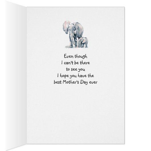 Sister Mother's Day Love Elephants (Inside (Right))